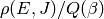 \rho(E,J)/Q(\beta)