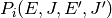 P_i(E, J, E^\prime, J^\prime)