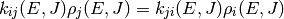 k_{ij}(E, J) \rho_j(E, J) = k_{ji}(E, J) \rho_i(E, J)